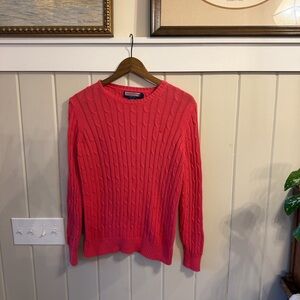 Vineyard Vines Women's Coral Cable Knit Sweater, Size Large, EUC